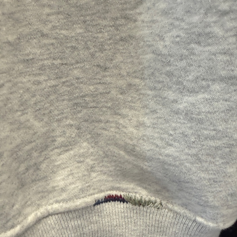 Abercrombie & Fitch Accented Light Gray Popover Hoodie - Picture 7 of 10